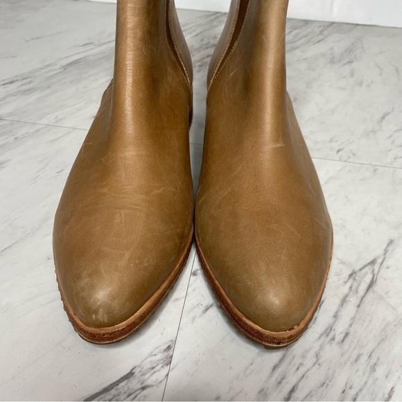 Nisolo Brown Leather Almond Toe Classic Chelsea Bootie 10 - Picture 10 of 14